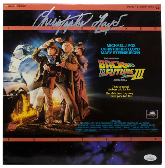 Christopher Lloyd Signed Back to the Future Part 3 Laser Disc JSA Sports Integrity