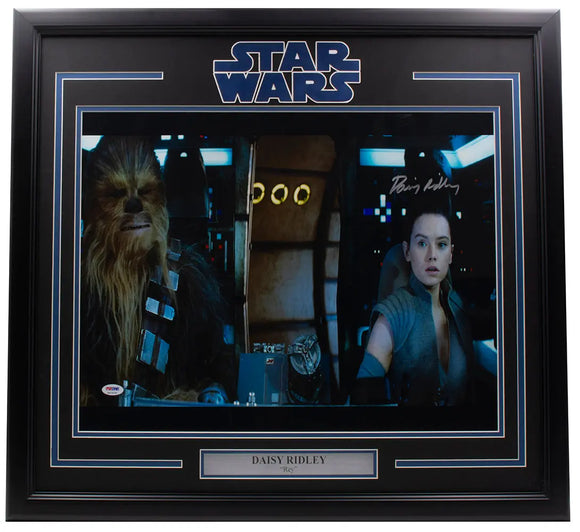 Daisy Ridley Signed Framed 16x20 Star Wars Photo PSA/DNA 7A73100 Sports Integrity