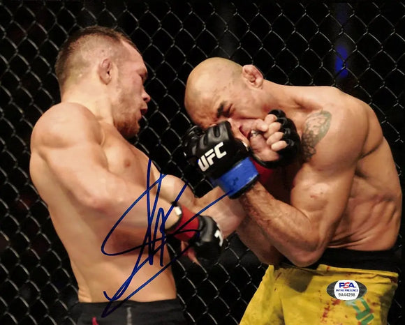 Petr Yan Signed 8x10 UFC Fight Photo vs. Jose Aldo PSA/DNA ITP Sports Integrity