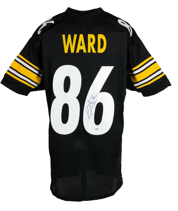 Hines Ward Signed Custom Black Pro Style Football Jersey PSA/DNA Sports Integrity