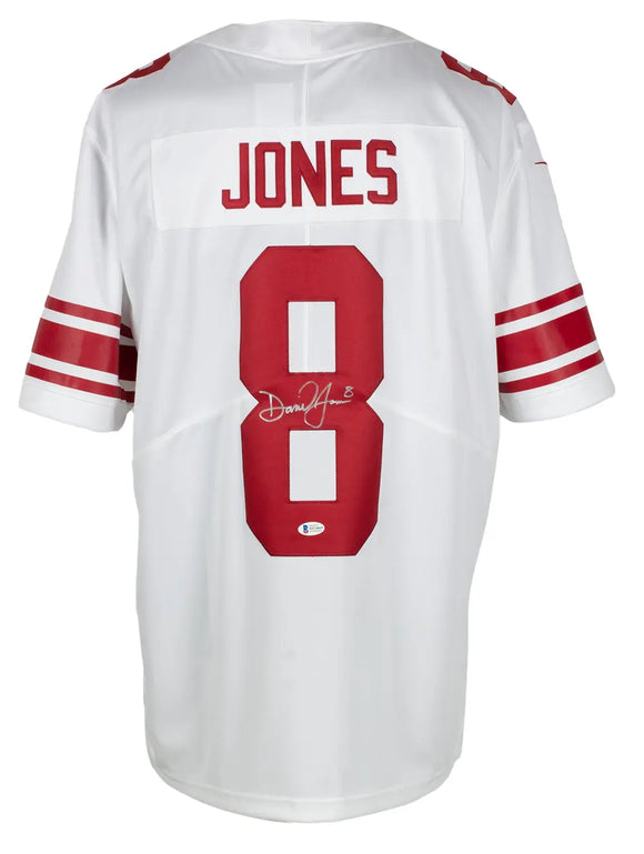 Daniel Jones Signed New York Giants White Nike Limited Football Jersey BAS ITP Sports Integrity