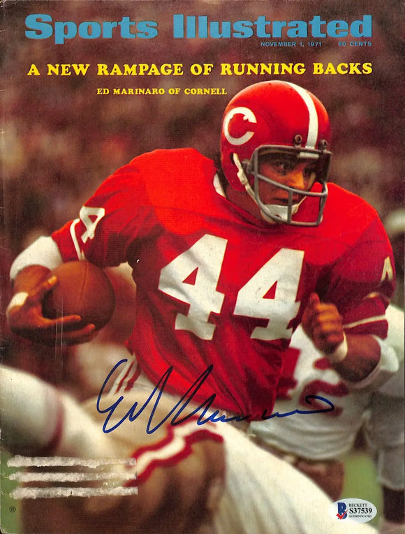 Ed Marinaro Signed Cornell Big Red Sports Illustrated Magazine Cover BAS S37539 Sports Integrity