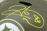 Hines Ward Signed Pittsburgh Steelers Salute To Service Replica Speed Helmet JSA Sports Integrity