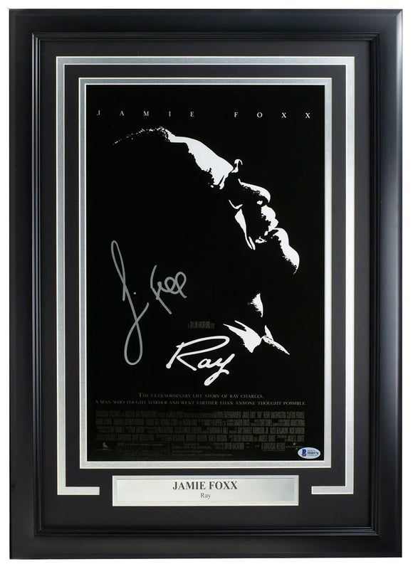 Jamie Foxx Signed Framed 11x17 Ray Poster Photo BAS Hologram Sports Integrity