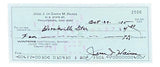 Jesse Haines St. Louis Cardinals Signed Bank Check #2506 BAS - Sports Integrity