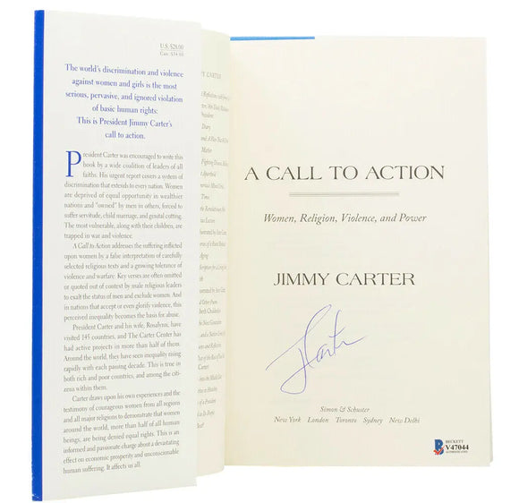 Jimmy Carter Signed A Call To Action Book BAS Sports Integrity