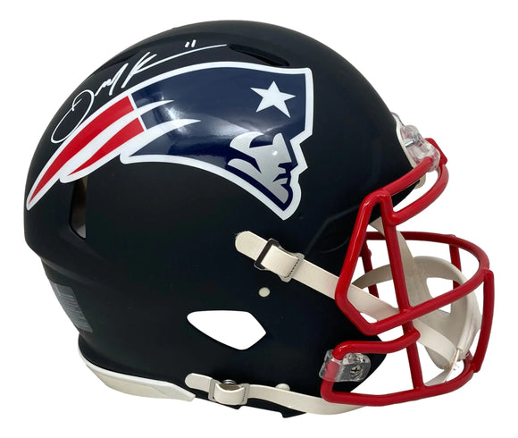 Julian Edelman Signed New England Patriots FS Black Authentic Speed Helmet JSA Sports Integrity