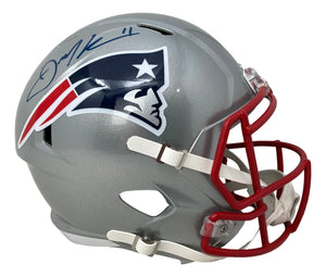 Julian Edelman Signed New England Patriots Full Size Speed Replica Helmet JSA Sports Integrity