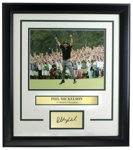 Phil Mickelson Framed 8x10 Golf Photo w/Laser Engraved Signature Sports Integrity