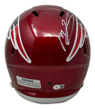 Mac Jones Signed New England Patriots Full Size Speed Replica Flash Helmet BAS Sports Integrity