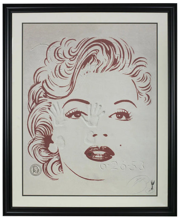 Marilyn Monroe Strong Framed 29x33 Lithograph Signed by Brett Livingstone Artist Sports Integrity
