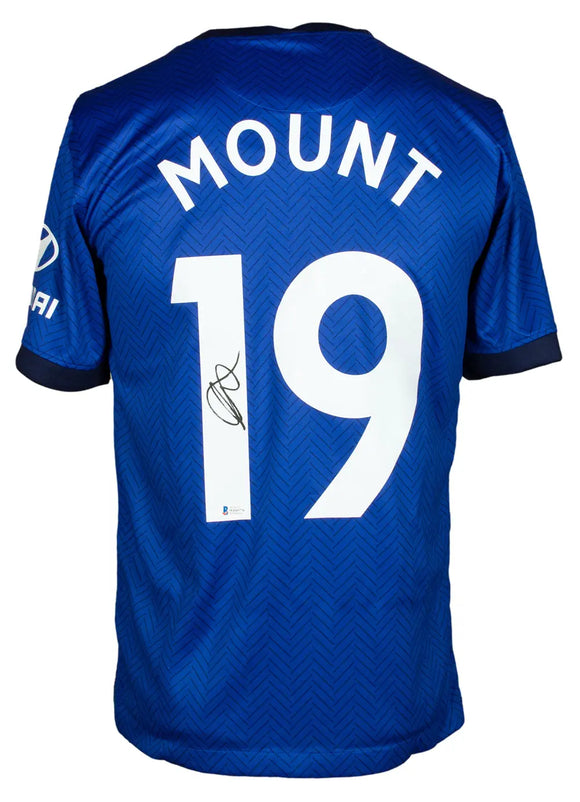 Mason Mount Signed Blue Chelsea FC Soccer Jersey BAS ITP Sports Integrity