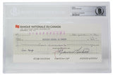 Maurice Richard Signed Montreal Canadiens Personal Bank Check #071 BGS Sports Integrity
