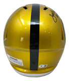 Mean Joe Greene Signed Steelers Full Size Flash Speed Replica Helmet HOF 87 BAS Sports Integrity