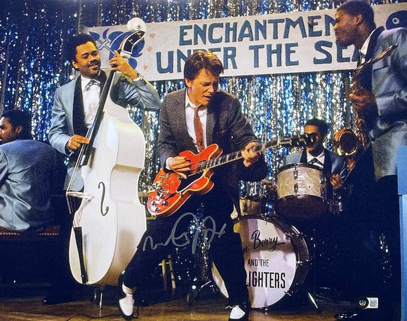 Michael J. Fox Signed 16x20 Back to the Future Dance Photo BAS Sports Integrity