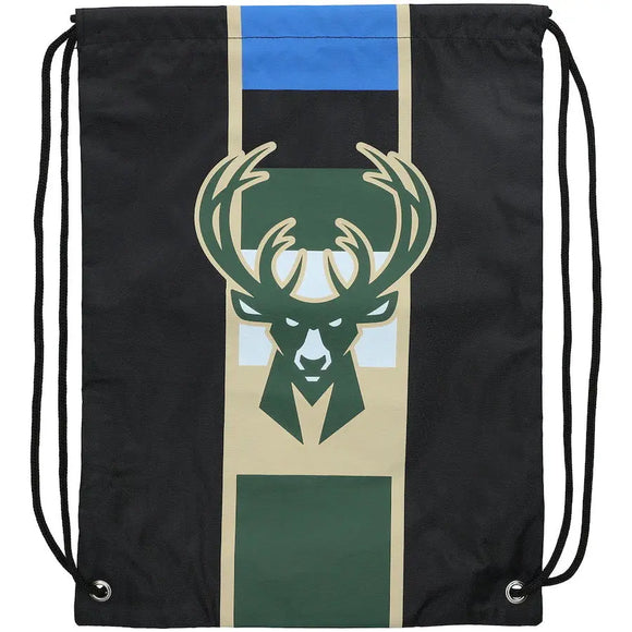 Milwaukee Bucks Team Stripe Drawstring Backpack Sports Integrity