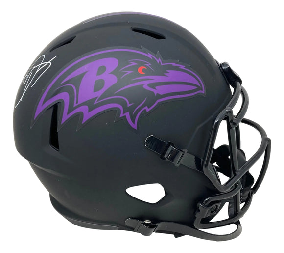 Odell Beckham Jr Signed Baltimore Ravens FS Eclipse Replica Speed Helmet BAS Sports Integrity
