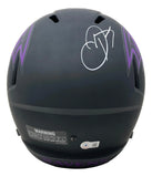Odell Beckham Jr Signed Baltimore Ravens FS Eclipse Replica Speed Helmet BAS Sports Integrity