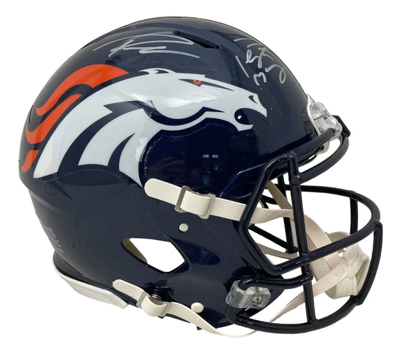 Peyton Manning Russell Wilson Signed Broncos FS Authentic Speed Helmet Fanatics Sports Integrity
