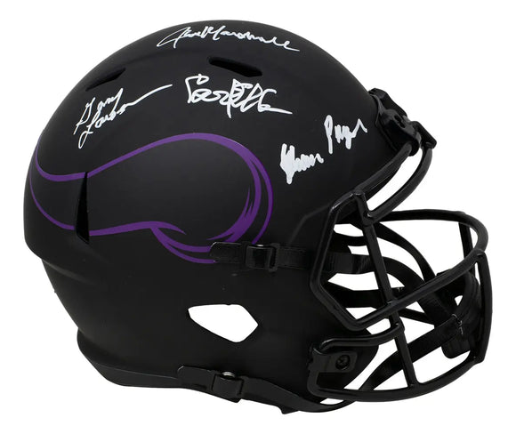 Purple People Eaters Signed Minnesota Vikings Speed Replica Eclipse Helmet BAS Sports Integrity