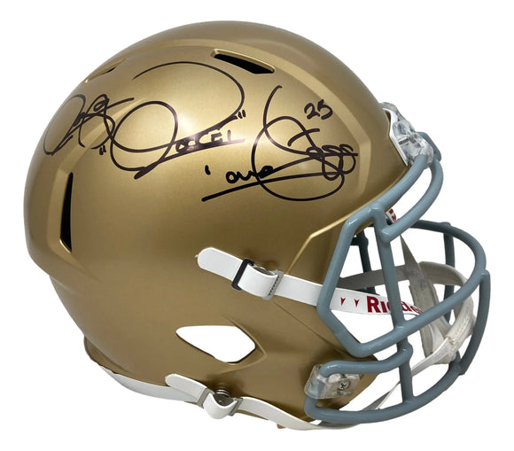 Raghib Rocket Ismail Signed Notre Dame Full Size Speed Replica Helmet BAS Sports Integrity