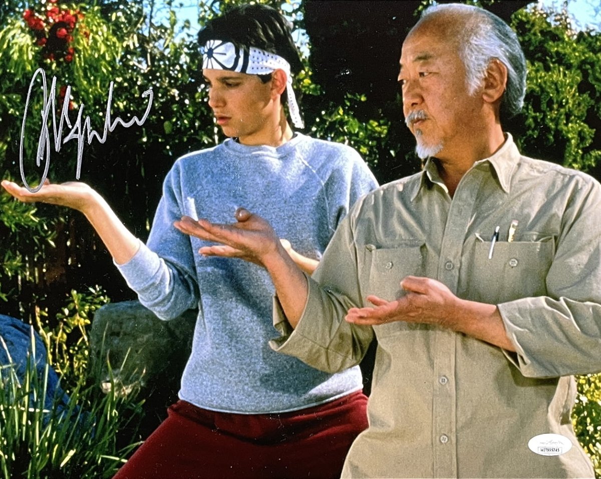 Ralph Macchio Signed 11x14 The Karate Kid Mr. Miyagi Photo JSA ITP - Sports  Integrity, image size:1200x958