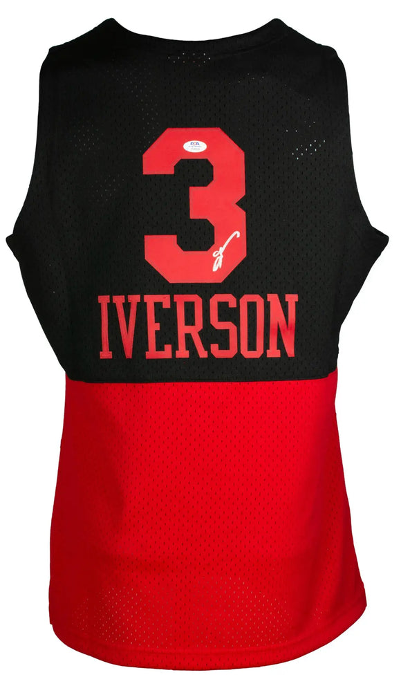 Allen Iverson Signed 76ers 2003-04 Black/Red Mitchell & Ness Jersey PSA ITP Sports Integrity