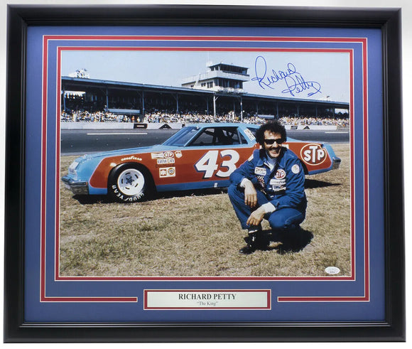 Richard Petty Signed Framed 16x20 Nascar Racing Photo JSA GG45914 Sports Integrity