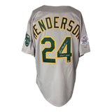 Rickey Henderson Signed Oakland A's Majestic 1989 WS Jersey HOF 2009 MLB Holo - Sports Integrity