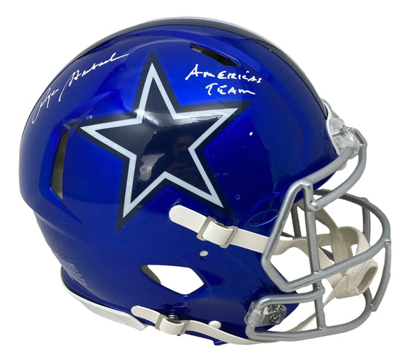 Roger Staubach Signed Cowboys FS Flash Authentic Speed Helmet Americas Team BAS Sports Integrity