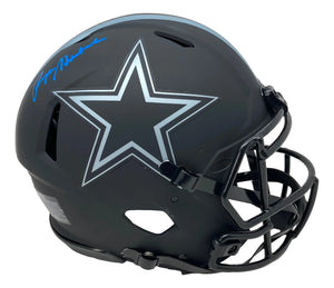 Roger Staubach Signed Dallas Cowboys FS Eclipse Authentic Speed Helmet BAS Sports Integrity