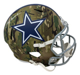 Roger Staubach Signed Dallas Cowboys Full Size Camo Replica Speed Helmet BAS Sports Integrity