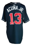 Ronald Acuna Jr. Signed Atlanta Braves Blue Nike Baseball Jersey JSA ITP Sports Integrity