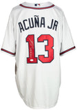 Ronald Acuna Jr. Signed Atlanta Braves White Nike Baseball Jersey NL Roy JSA Sports Integrity