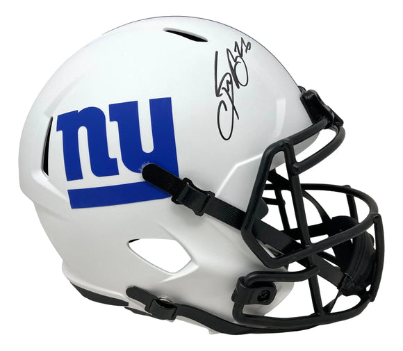 Saquon Barkley Full Signature NY Giants FS Flash Replica Speed Helmet PSA ITP Sports Integrity