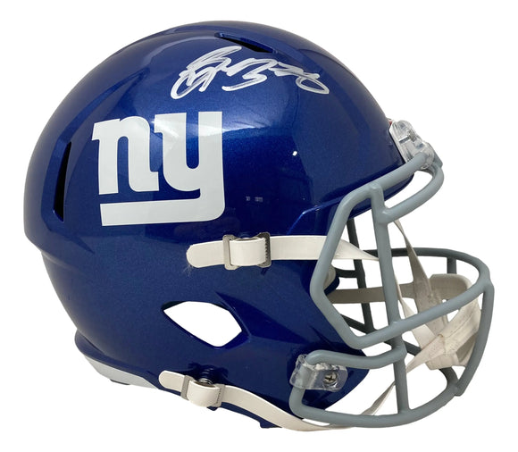 Saquon Barkley Full Signature New York Giants FS Replica Speed Helmet PSA ITP Sports Integrity