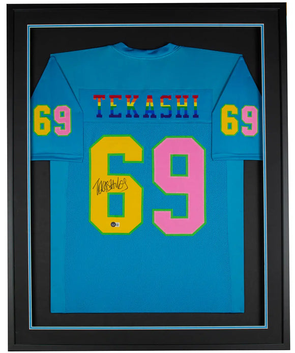 Tekashi 6ix9ine Signed Framed Custom Rainbow Football Jersey BAS Sports Integrity