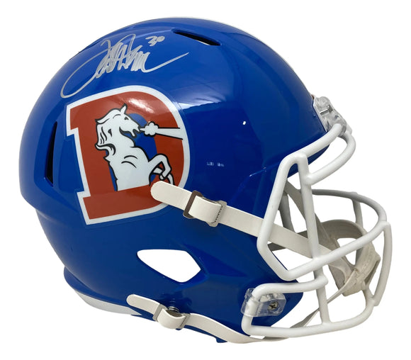 Terrell Davis Signed Denver Broncos FS Throwback Replica Speed Helmet BAS ITP Sports Integrity