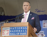 Tom Glavine Signed 11x14 Atlanta Braves Hall of Fame Photo BAS - Sports Integrity