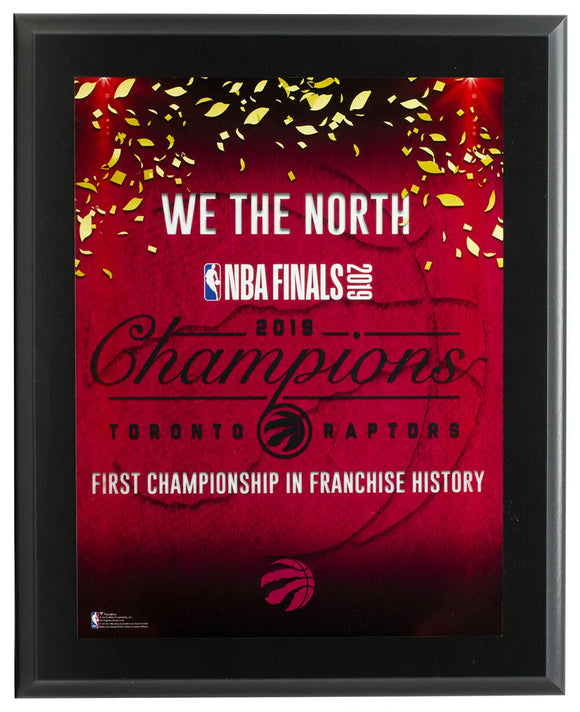 Toronto Raptors 2019 NBA Champions Plaque Sports Integrity