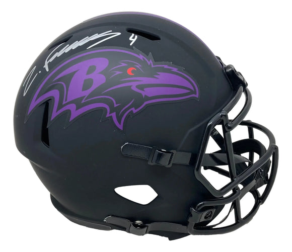 Zay Flowers Signed Baltimore Ravens Full Size Eclipse Speed Replica Helmet BAS Sports Integrity