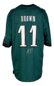 AJ Brown Signed Philadelphia Eagles Green Nike Replica Football Jersey JSA Sports Integrity