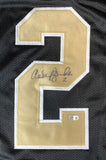 Aaron Brooks New Orleans Signed Black Football Jersey Sports Integrity