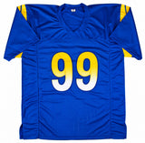 Aaron Donald Los Angeles Signed Blue Football Jersey BAS