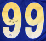 Aaron Donald Los Angeles Signed Blue Football Jersey BAS ITP