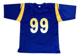 Aaron Donald Los Angeles Signed Blue Football Jersey BAS ITP