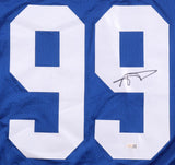 Aaron Donald Los Angeles Signed Blue Football Jersey JSA QR