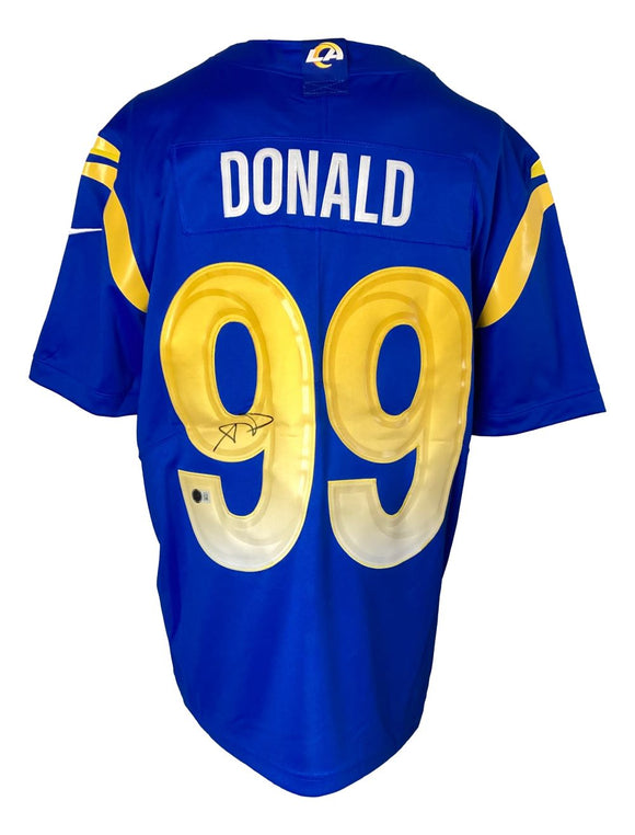 Aaron Donald Signed Los Angeles Rams Blue Nike Limited Jersey BAS ITP