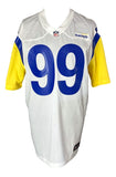 Aaron Donald Signed Los Angeles Rams White Nike Game Jersey BAS ITP