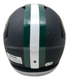 Aaron Jones Signed Green Bay Packers FS Flat Black Replica Speed Helmet BAS ITP